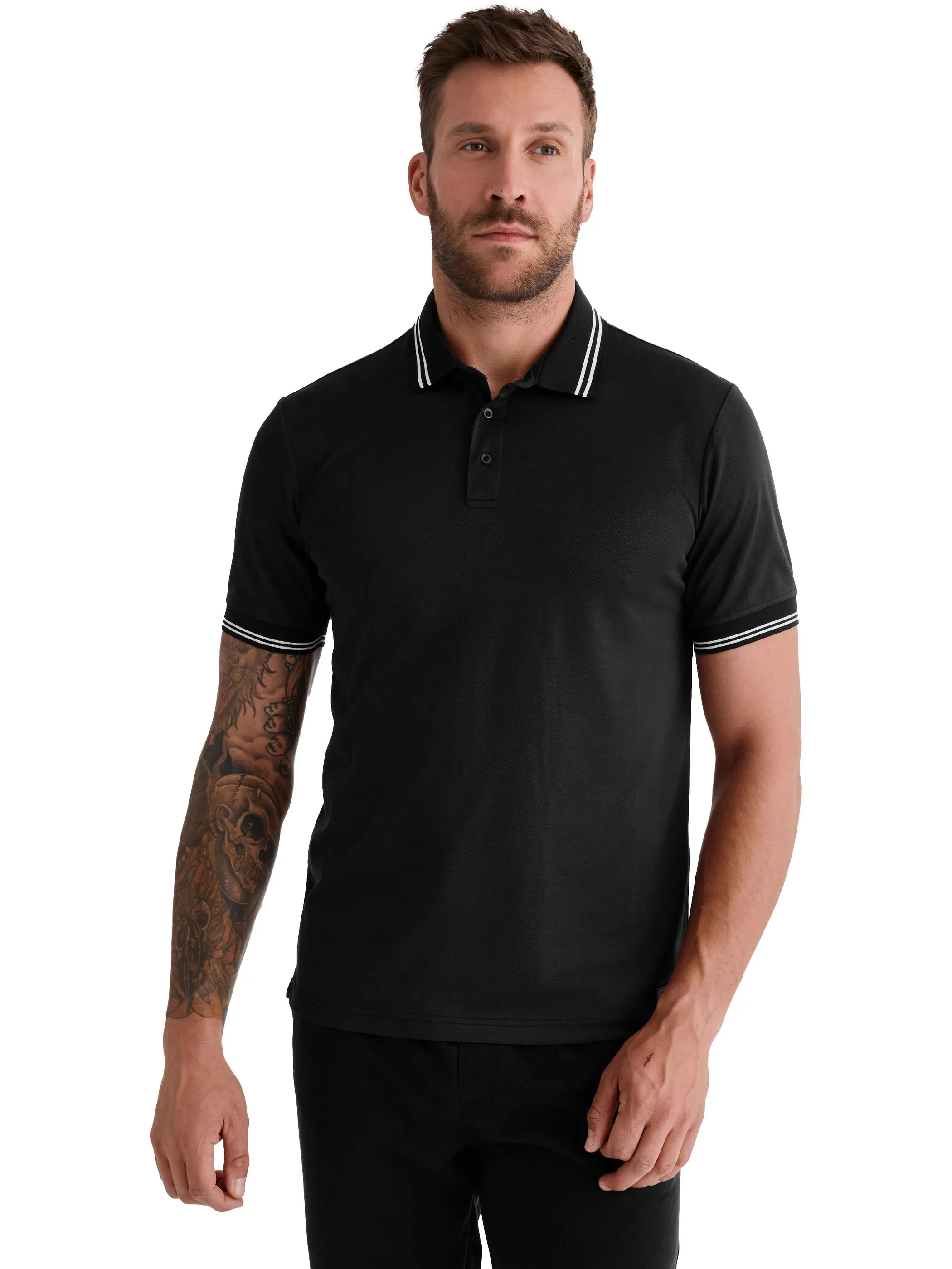 HERO by John Medoox 74101160006999 He-Poloshirt "Phil" Schwarz 911370 6999 1